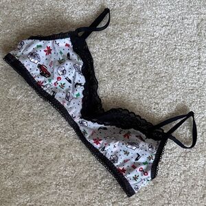 Savage x Fenty Women's Black Lace Printed Bralette